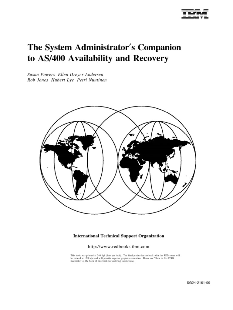 AS/400 Availability & Recovery Guide | PDF | Backup | Information ...