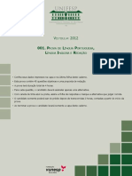 Caderno Questoes Prova Lingua Portuguesa Lingua Inglesa Redacao 2012