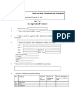 LLP FORM 2 (Incorporation of LLP)