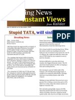 Breaking News..Tata will sink TISCO one day..Ref:09-BN-002