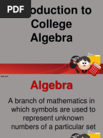 Introduction To Algebra