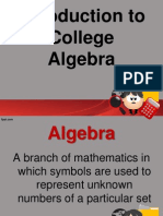 Introduction To Algebra