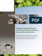 Integral Waterproofing and Corrosion Protection Solutions For Concrete Construction