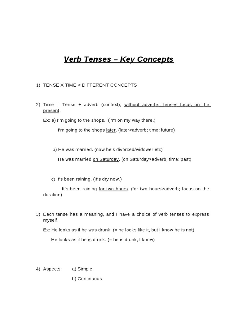 Understanding English Verb Tenses | PDF | Grammatical Tense | Morphology