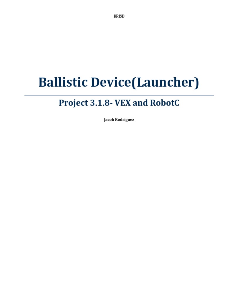 VEX Ballistic Device Design Guide | PDF