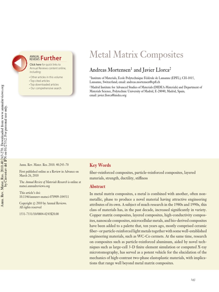 Metal Matrix Composites | PDF | Plasticity (Physics) | Stress (Mechanics)