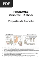 Pronomes Demonstrativos - Propostas de Trabalho