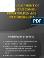 Development of American Comic From Golden Age To Modern Era