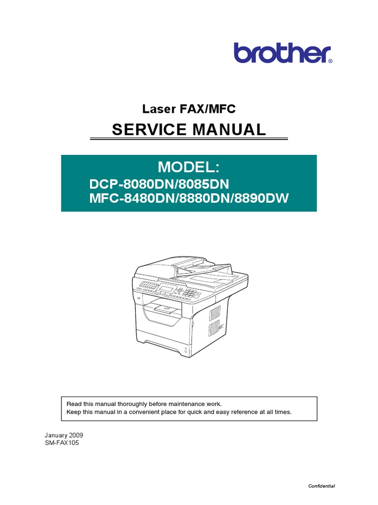 MFC 8890DWManual Servicio Download Free PDF Image Scanner Fax