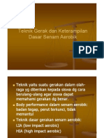 Teknik Gerak Dan Keterampilan Dasar Senam Aerobik