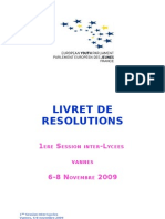 Livret de Résolutions - Vannes