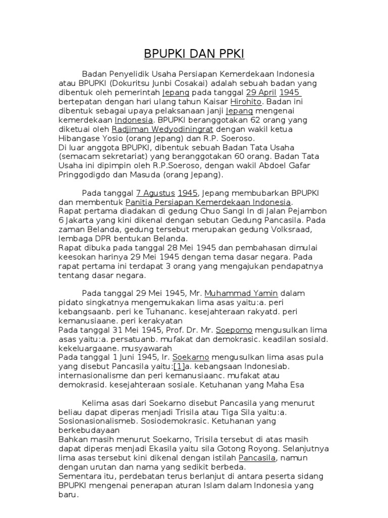 12+ Sejarah Bpupki Dan Ppki