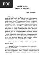 Fisa de Lectura Chirita in Provincie