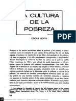 La cultura de la pobreza