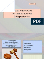 Reglas y Métodos Hermenéuticos de Interpretación