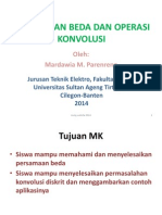 Persamaan Beda Dan Operasi Konvolusi