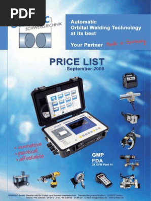 Price List Orbitec Sales Rent English 1mb 2 Damages Legal Liability