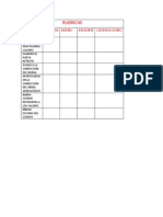 Rubrica de Preescolar para Evaluar Al Final