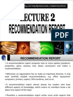 Recommendation Report