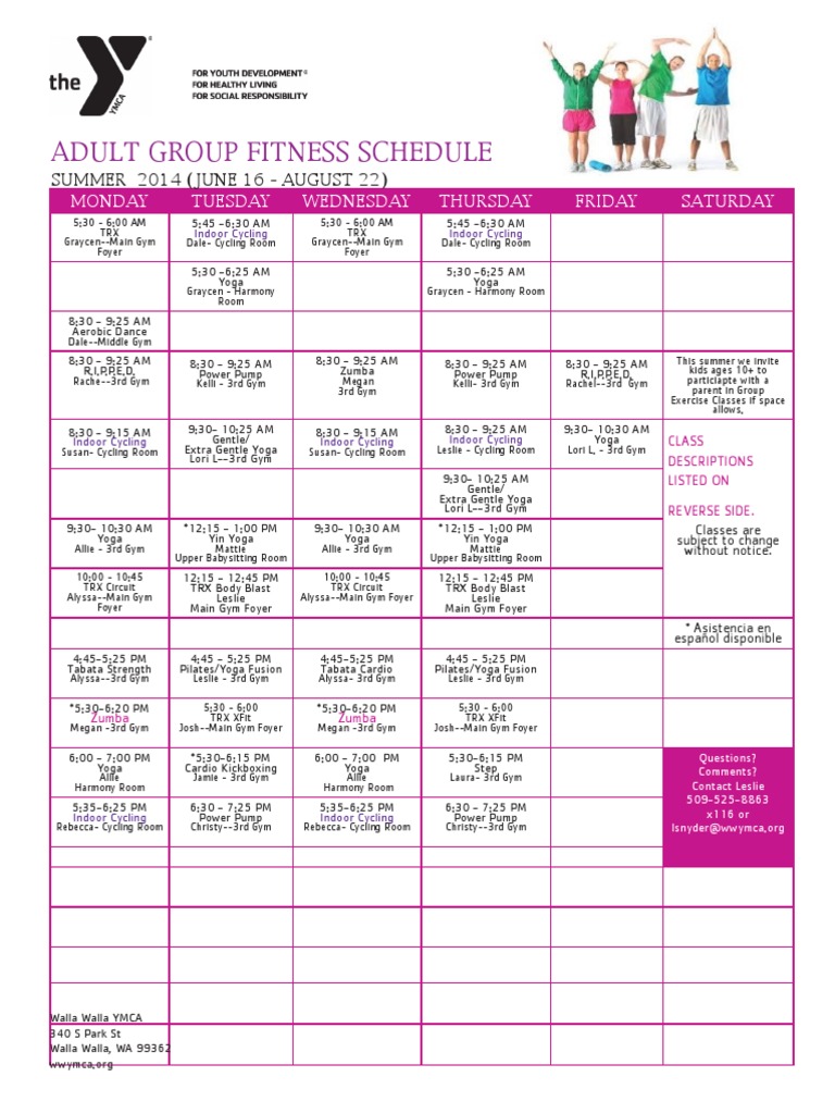 Summer 2014 Group Exercise | PDF