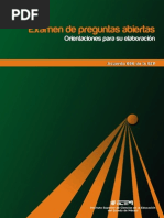Examen de Preguntas Abiertas Orientaciones Para Su Elaboracion