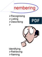 Remembering: Recognising Listing Describing