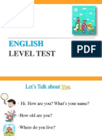 English: Level Test