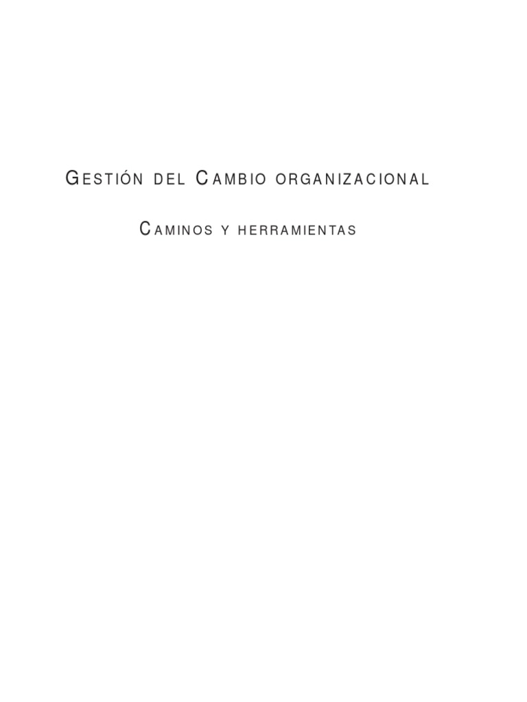 Gestión Del Cambio Organizacional Libro | PDF | Administración Pública ...