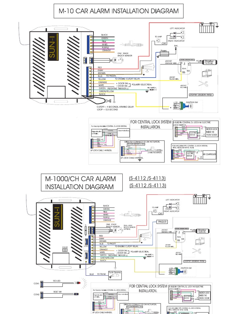 Diagramas de Alarmas para Auto | PDF | Ingenieria Eléctrica | Componentes