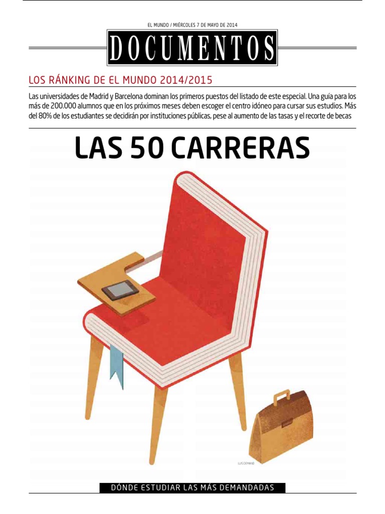 Ranking El Mundo: Las 50 Carreras | PDF | Maestros | Plan de estudios