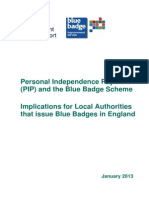 Pip Blue Badge Scheme