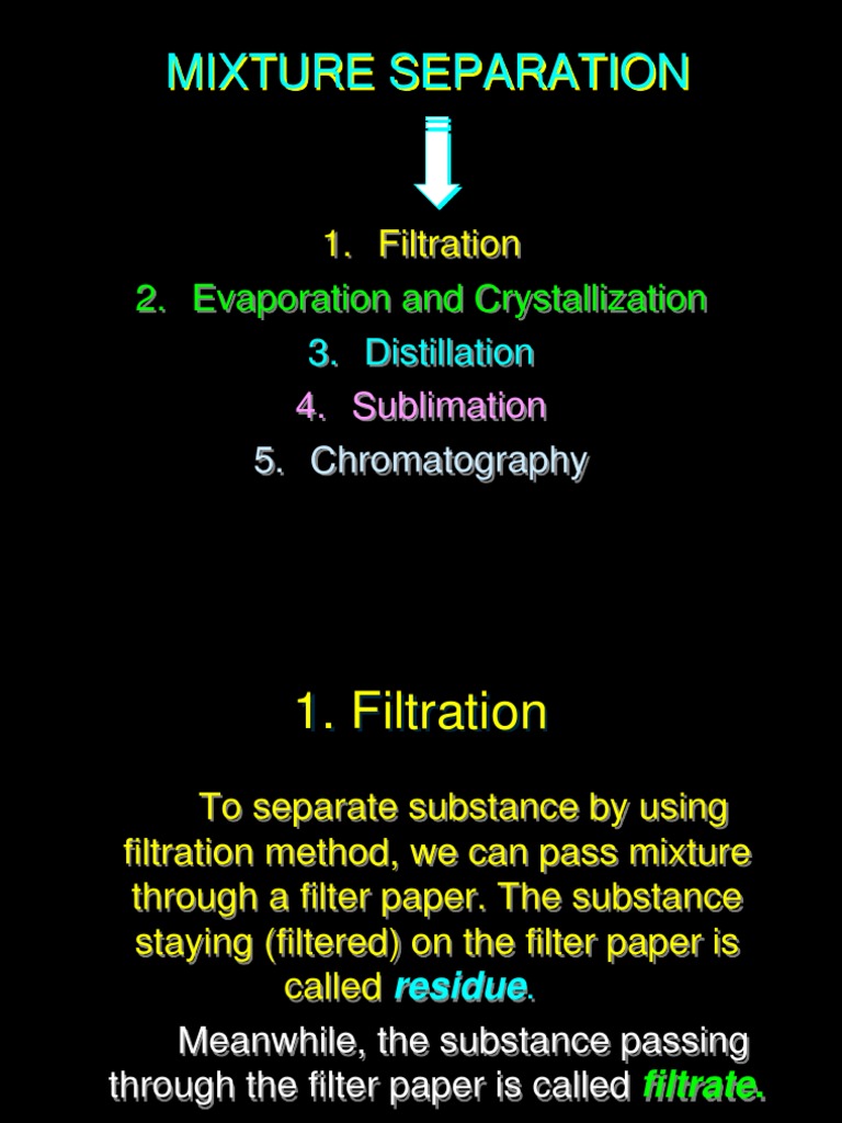 Mixture Separation Techniques Explained | PDF