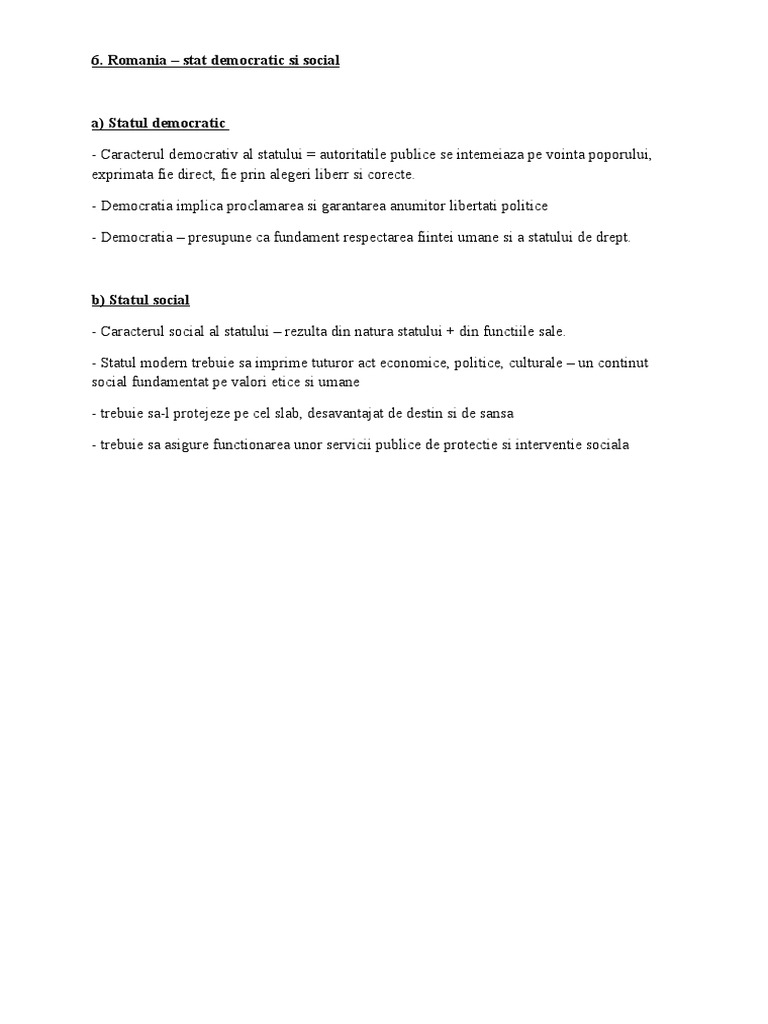 Romania - Stat Democratic Si Social | PDF