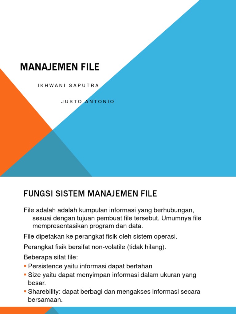 Sistem Manajemen File | PDF | Komputer