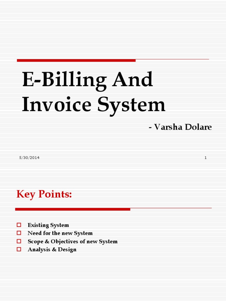 E-Billing and Invoice System Overview | PDF | Invoice | Software