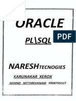 Plsql Naresh Technologies Manual Notes