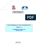 Atividades Curriculares por Período Letivo Engenharia Civil