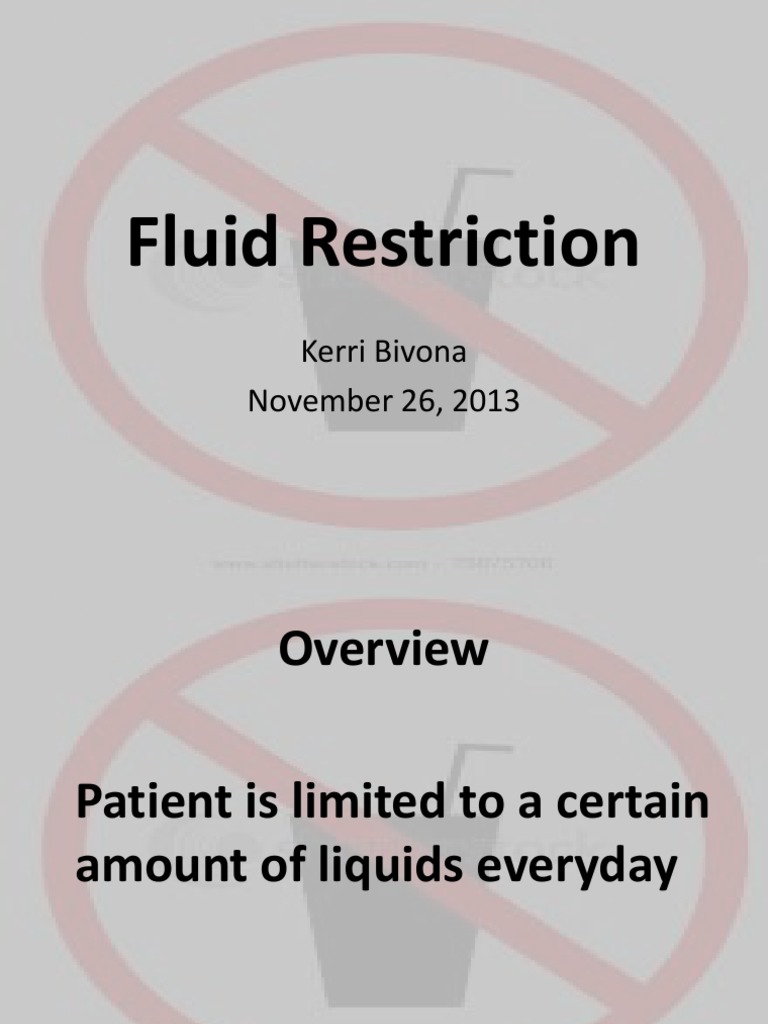 Fluid Restriction Guidelines for Patients | PDF | Edema | Health Sciences