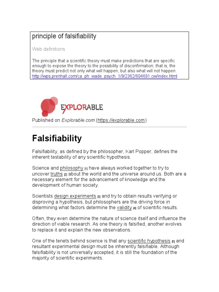 What Is Falsifiability | PDF | Falsifiability Karl Popper