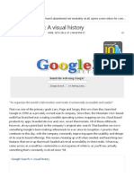 Google Search - A Visual History