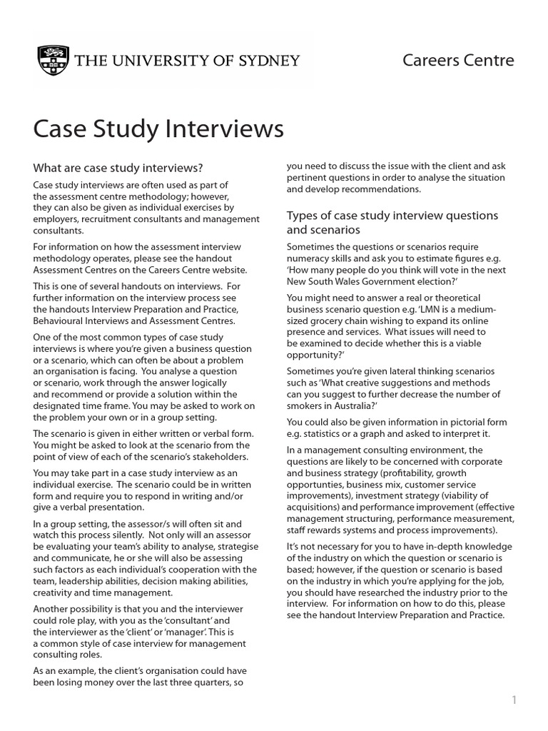 ba interview case study examples