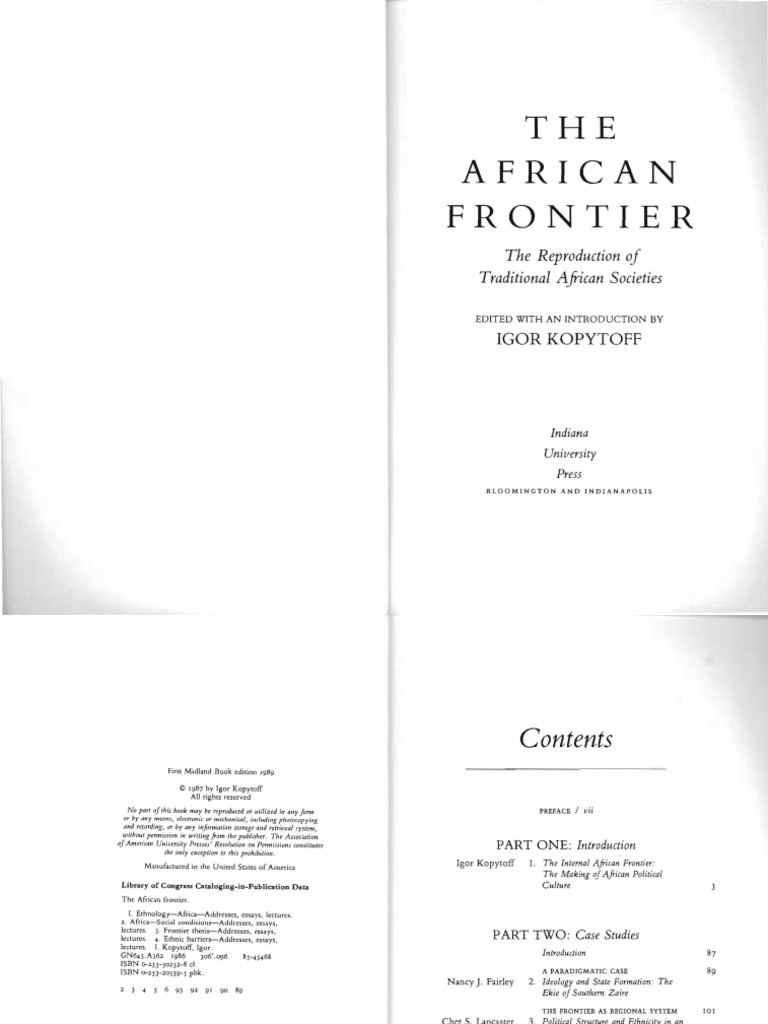 The African Frontier Inside | PDF | Unrest | Religion And Belief