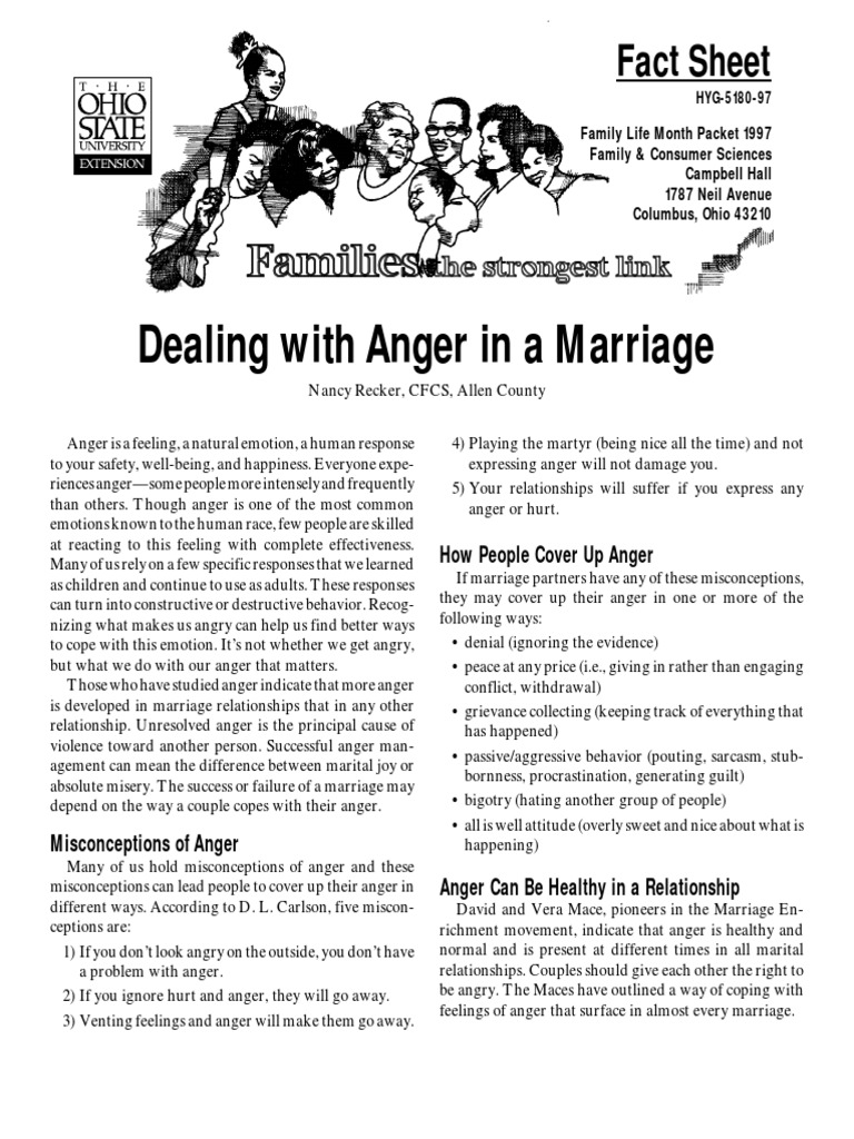 Dealing With Anger in A Marriage | PDF | Anger | Emotions