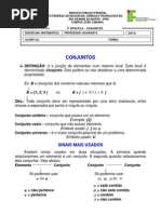 Primeira apostila - Conjuntos (11+9)