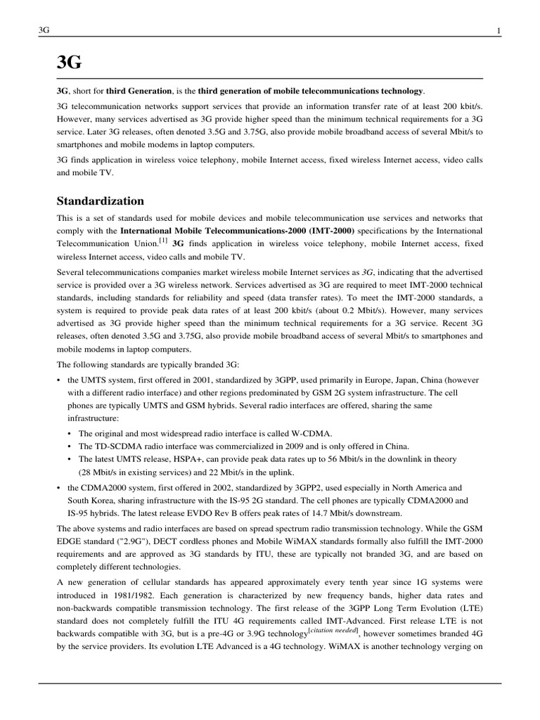 3G | PDF