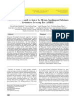 Validation of The Spanish Version of The Alcohol, Smoking and Substance Involvement Screening Test (ASSIST)