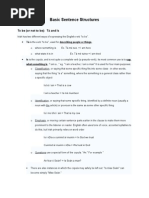 Download Basic Sentence Structures by rhjmcgin SN2273129 doc pdf