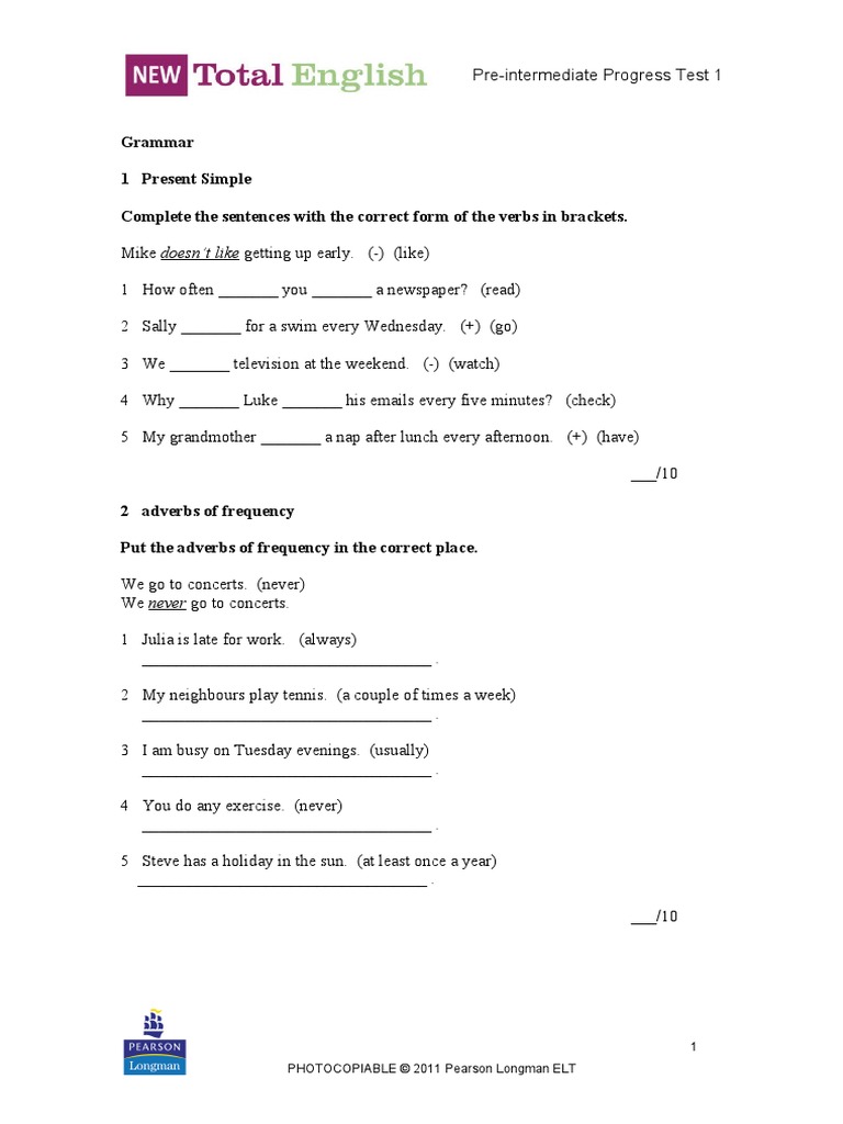 Grade 8 english language test picture