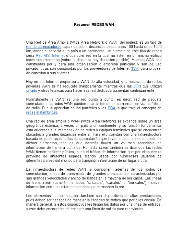 Guía de Redes WAN para Profesionales | PDF | Red de área amplia | Red ...
