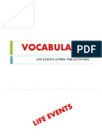 Vocabulary: Life Events & Free Time Activities